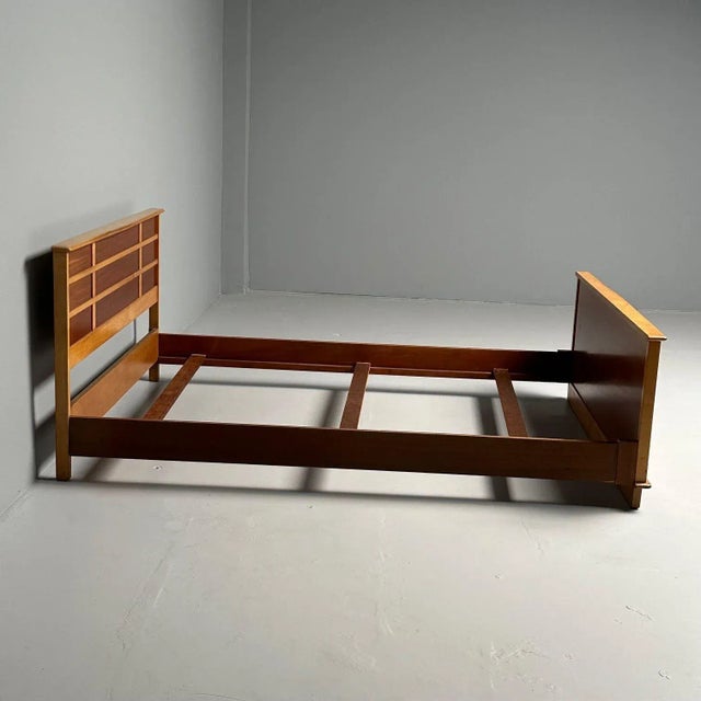 Paul Frankl, Rare Station Wagon Full Bedframe, Mahogany, Maple, Usa, 1950s For Sale - Image 11 of 12
