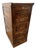 Vintage Tiger Oak File Cabinet Three Locking Drawers Paneled Sides Legal Size For Sale