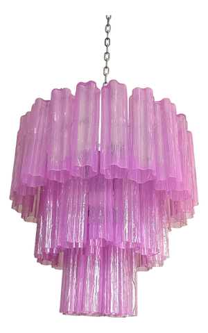 Scenographic Fuxsia Tronchi Murano Glass Chandelier by Simoeng