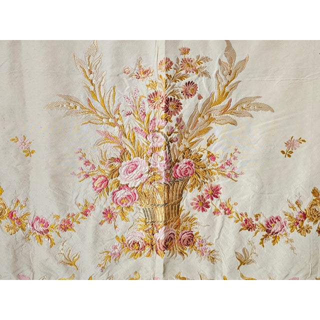 French Silk Brocade Panel, 1800s For Sale - Image 5 of 14
