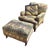 1990s Pearson Furniture Upholstered Lounge Chair With Ottoman For Sale