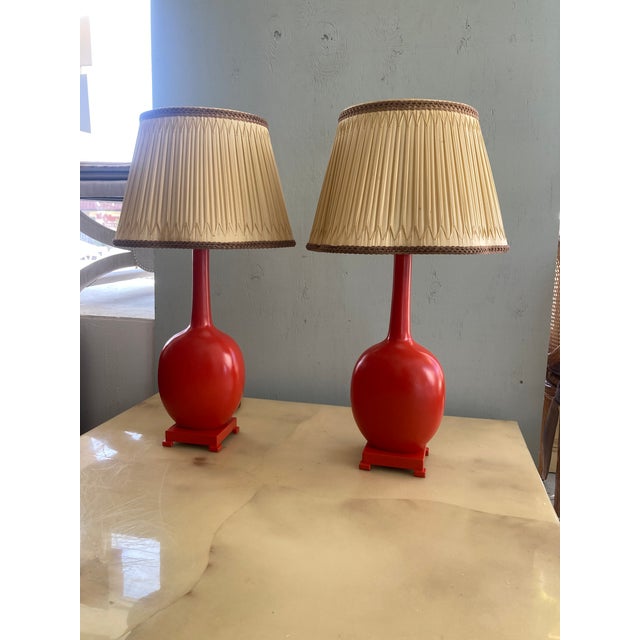 1950s Hollywood Regency Coral Table Lamps - a Pair For Sale - Image 14 of 14