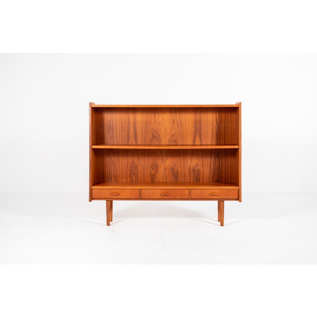 Vintage Scandinavian Teak Bookcase with Drawers, 1960s For Sale - Image 11 of 12