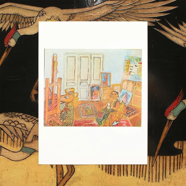 Modern 1970 After Raoul Dufy "Indian Model in the Studio at L’Impasse Guelma", Full-Color Parisian Print For Sale - Image 3 of 7