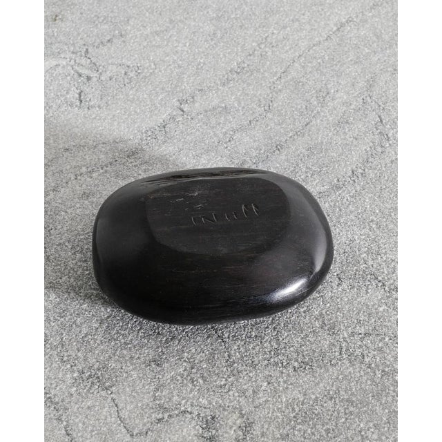 1950s Mid-Century French Decorative Wooden Ebony Bowl by Odile Noll, 1960s For Sale - Image 5 of 6