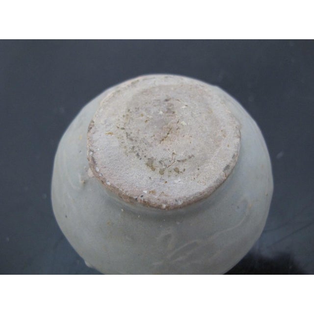 Chinese Longquan Style Celadon Green Glazed Double Handle Jarlet Vessel For Sale - Image 9 of 9