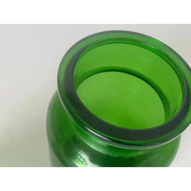 20th Century French Cobalt Green Pharmacy Bottles, Set of 2 For Sale - Image 5 of 10