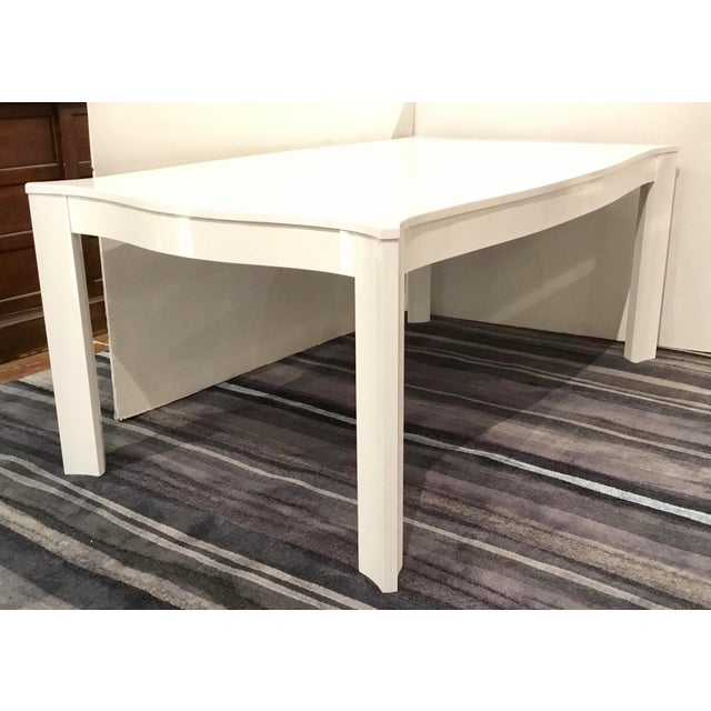 Worlds Away Modern White Lacquer Pollock Dining Table Chairish