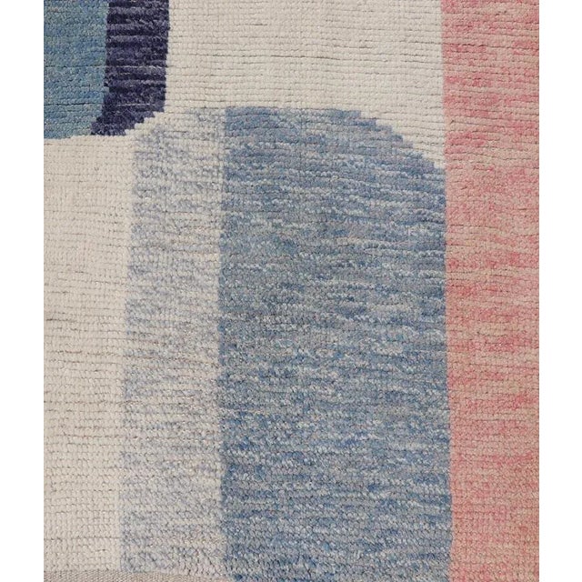 2020s Modern Casual Hand Knotted Piled Runner in Color and Minimalist Modern Design 2'9 X 12'3 For Sale - Image 5 of 10