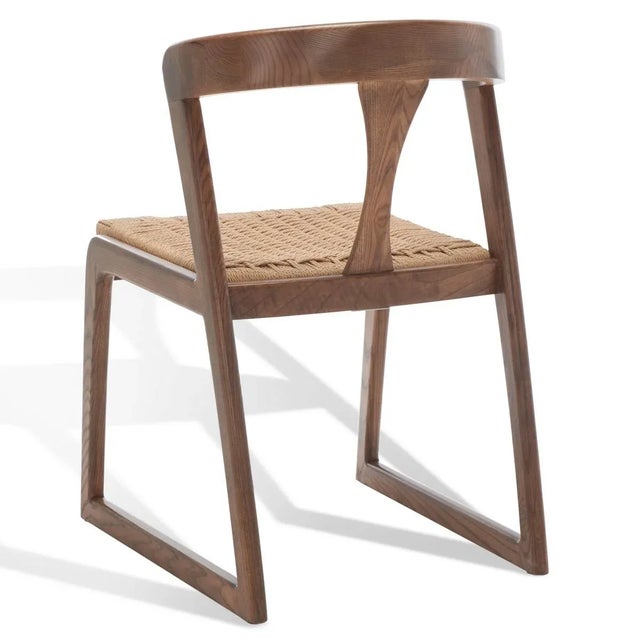 Jamal Woven Dining Chair - Walnut/Natural, Set of 2 For Sale - Image 9 of 11