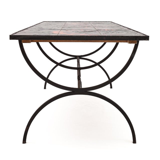 Gray Vintage Ceramic Coffee Table, 1950s For Sale - Image 8 of 11