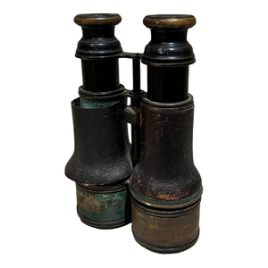 Antique Colmont French Ft Binoculars Leather Paris