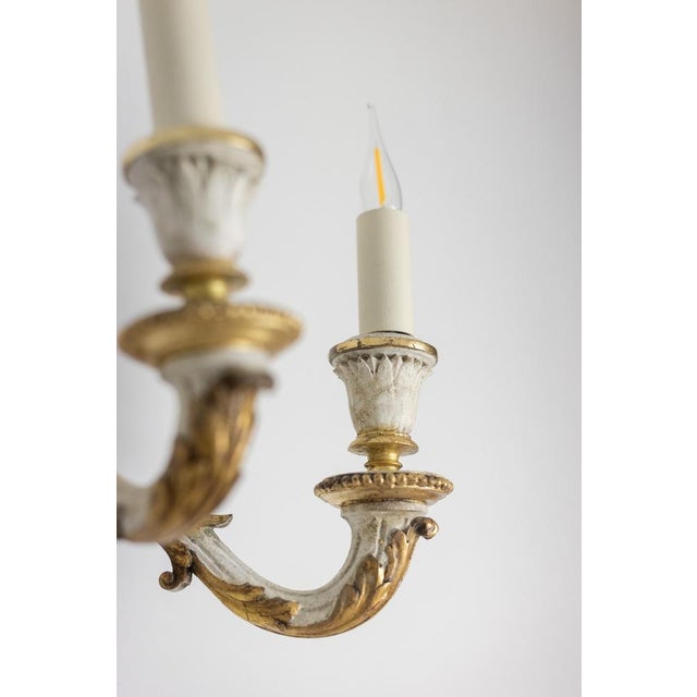 Louis XVI Wall Lights in Gilded and Lacquered Wood, 1900s, Set of 2 For Sale - Image 15 of 18