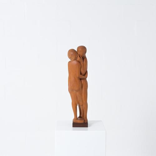 Wood Jan Keustermans, Loving Couple, 1990s, Teak For Sale - Image 7 of 16