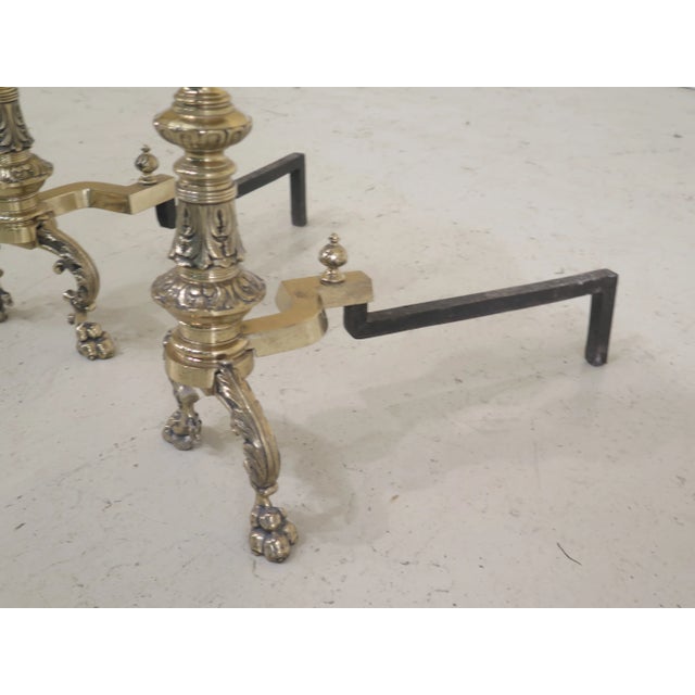 Approx: 75 Years Old High Quality Construction Federal Style Paw Feet Fine Details Heavy Solid Brass Or Bronze UPS $75...