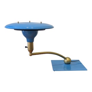 M . G Wheeler Sight Light Desk Lamp in Blue For Sale
