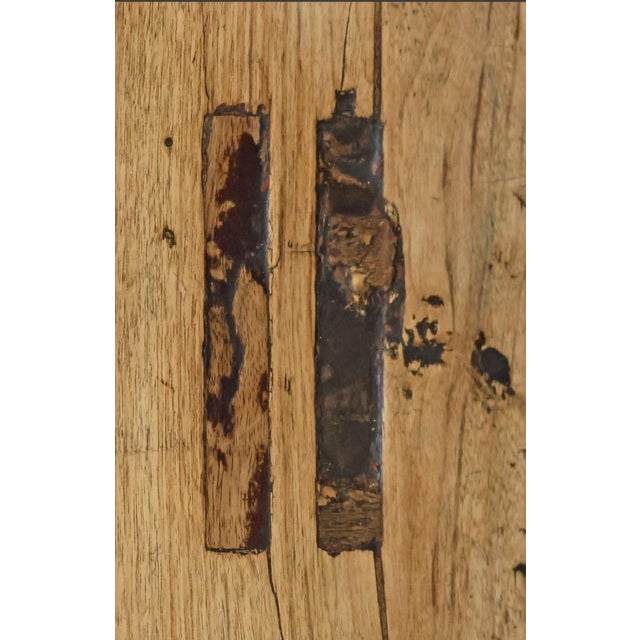 Large 19th Century Chinese Northern Elm Recessed Leg Dining Table For Sale - Image 9 of 12