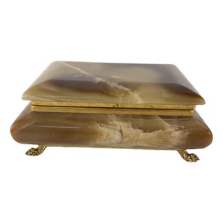 Onyx Jewelry Box, Italy, 1950s For Sale