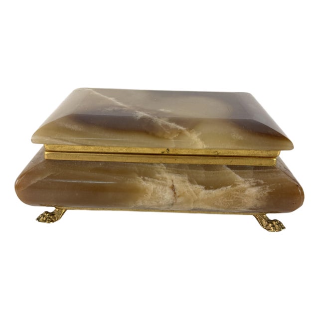 Onyx Jewelry Box, Italy, 1950s For Sale