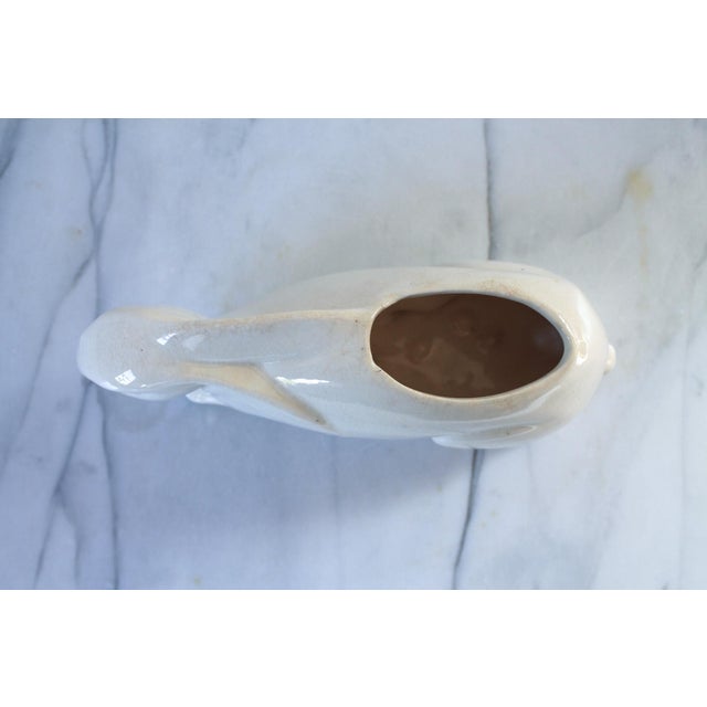 Ceramic Vintage Ceramic Bunny Rabbit Planter For Sale - Image 7 of 9