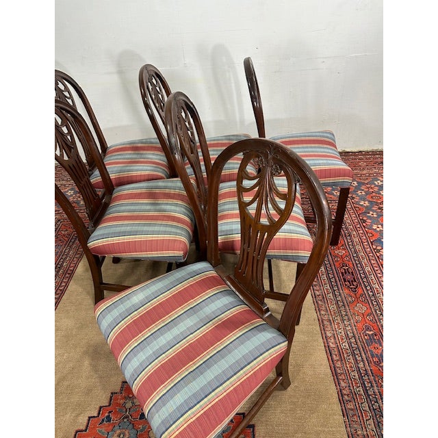 Brown 1920s Antique Dining Chairs- Set of 6 For Sale - Image 8 of 10