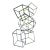Monumental Steel Cube Stacked and Angled Tall Sculpture For Sale