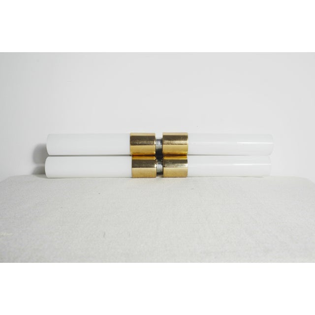 Vintage Italian Murano Glass and Brass Wall Sconce, 1960s For Sale - Image 11 of 11