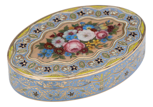 Antique 19th Century Swiss 18k Gold & Enamel Snuff Box, Geneva, 1830s