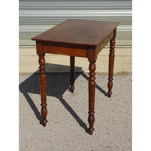 Louis Philippe Style Walnut Writing Desk, 1800s For Sale - Image 13 of 18