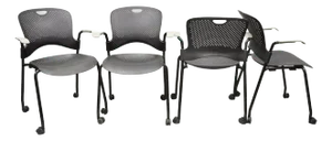 Herman Miller Caper Stacking Office Computer Desk Chairs - Set of 4