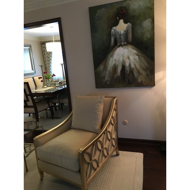 Caracole Upholstery Social Butterfly Silver Accent Chair. By: Caracole For Sale - Image 4 of 10