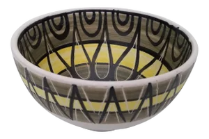 1970s Vintage Norwegian Hand-Painted Bowl