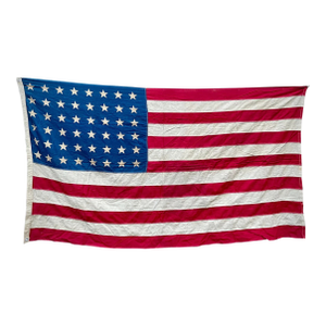 Antique American Flag Circa 1940. Ww2 Soft Cotton 48 Star