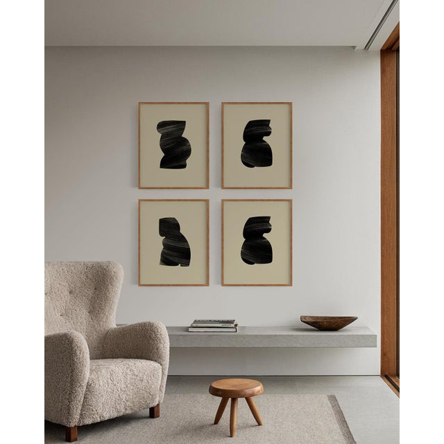 Contemporary Abstract Figure Giclee Prints, Set of 4 For Sale - Image 3 of 4