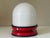 Very beautiful red aluminum lamp edged with rubber topped with a white glass globe produced by Tramo Spain, designed by...