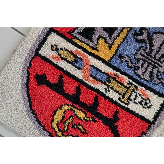 1950s, Handmade Vintage European Savonnerie Rug 2.3' X 2.4' For Sale - Image 4 of 10