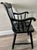 1960s Vintage C. 1969 S. Bent & Bros. Collegiate Black Windsor Style Arm Chair For Sale - Image 5 of 12