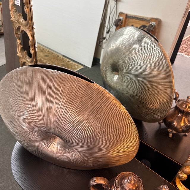 Arte Italica Pewter Nautilus Vase For Sale - Image 12 of 12