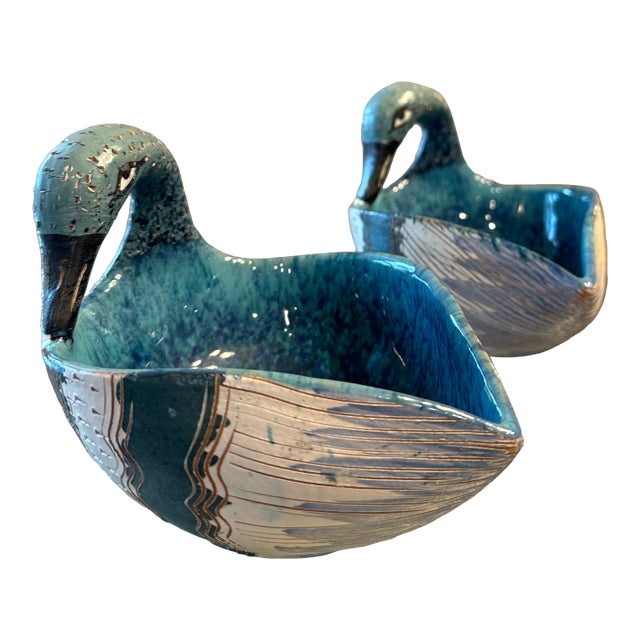 1960s Bitossi Duck Ice Cream Bowls- Set of 2 For Sale