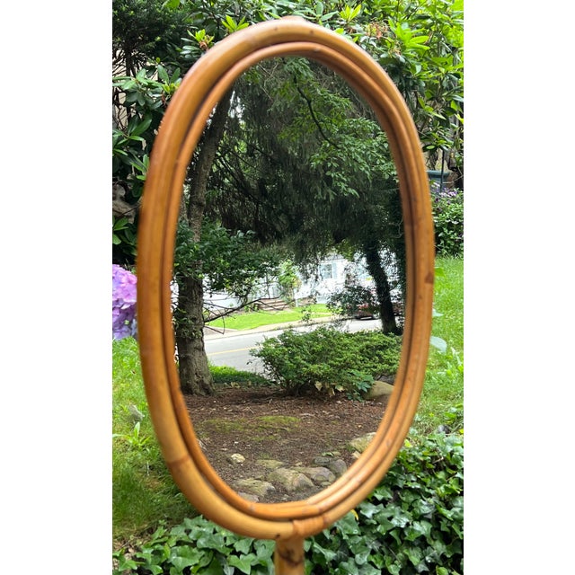 Boho Chic Bamboo Bentwood Washstand With Mirror For Sale - Image 3 of 6