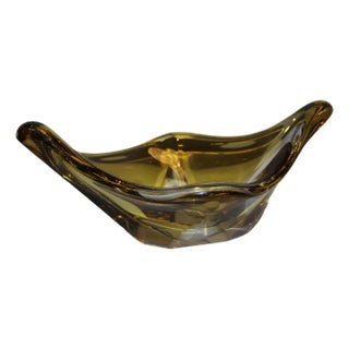 Yellow and Clear Crystal Cup, 1960 For Sale