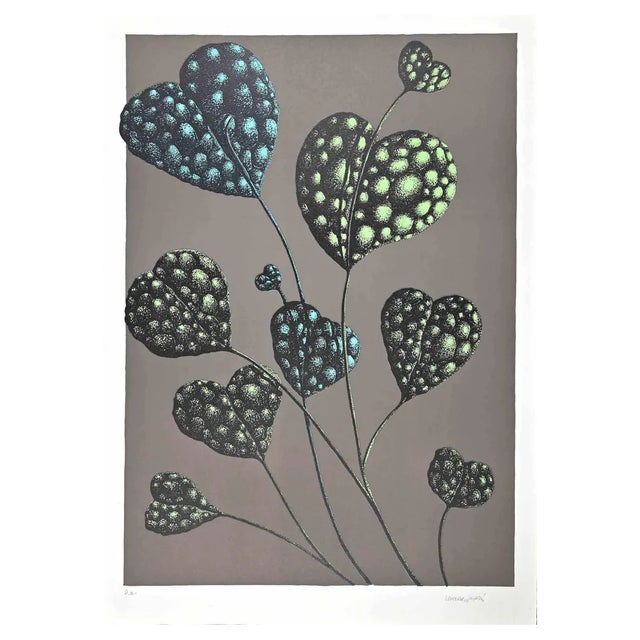 Renzo Margonari, Fioritura del Tuttocuore, Lithograph, 1976 For Sale