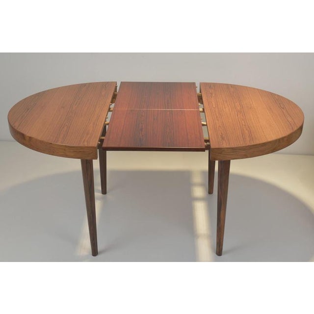 Extendable Table in Pau Ferro Wood from Factory Design, Denmark, 1960s For Sale - Image 6 of 16