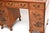 Wood Antique Burr Walnut Pedestal Desk with Leather Top, 1930 For Sale - Image 7 of 9