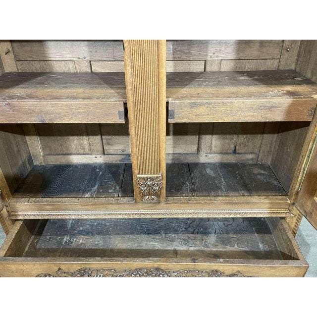19th Century Norman Wedding Armoire in Light Oak For Sale - Image 16 of 18