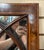 Wood Gothic Window Pane Mirror in Burr Walnut Frame From England (H 37 3/4 X W 17) For Sale - Image 7 of 11