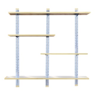 Vintage Italian Chrome and Brass “Cityscape” Wall-Mounted Unit For Sale