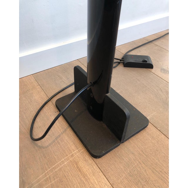 1970s Black Lacquered Metal Floor Lamp For Sale - Image 11 of 12