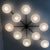 Metal 21st Century Dieci Bronze Glossy White Murano Flush Mount by Fabio LTD For Sale - Image 7 of 9