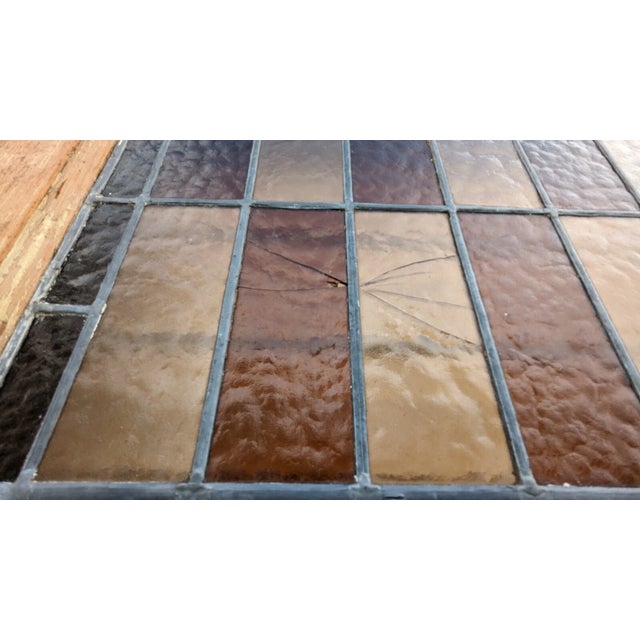 Pair of Antique Stained Glass French Doors Tall 95"h Door Set For Sale - Image 9 of 18